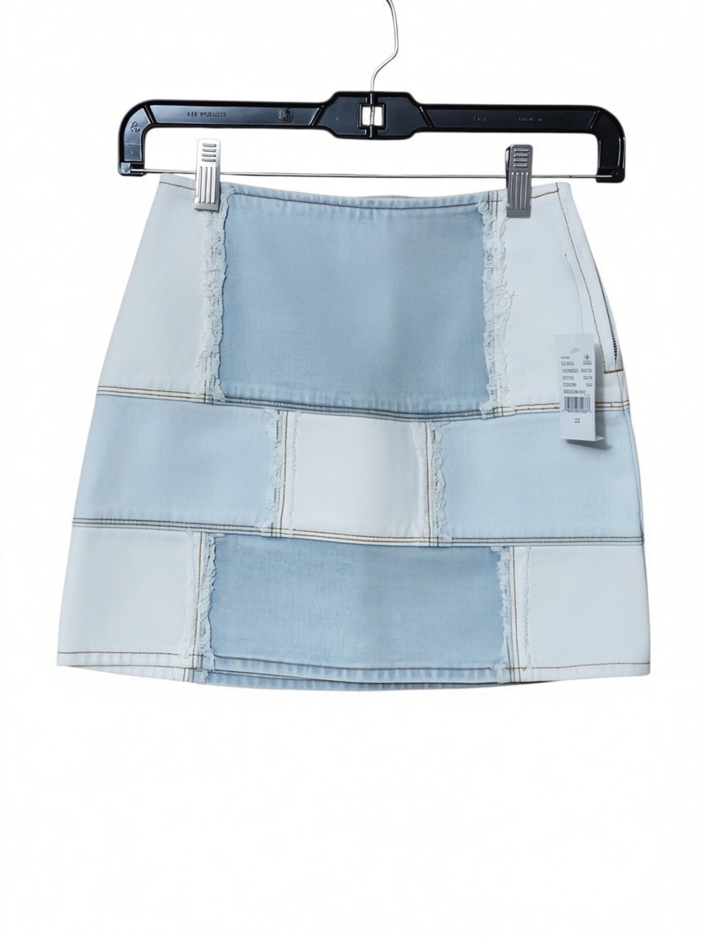 #263 PacSun Light Blue Patchwork Denim Mini Skirt